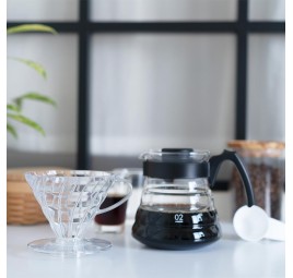 Hario V60 Set de filtration en plastique, transparent (taille 02)