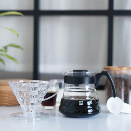 Hario V60 Set de filtration en plastique, transparent (taille 02)