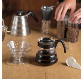 Hario V60 Set de filtration en plastique, transparent (taille 02)
