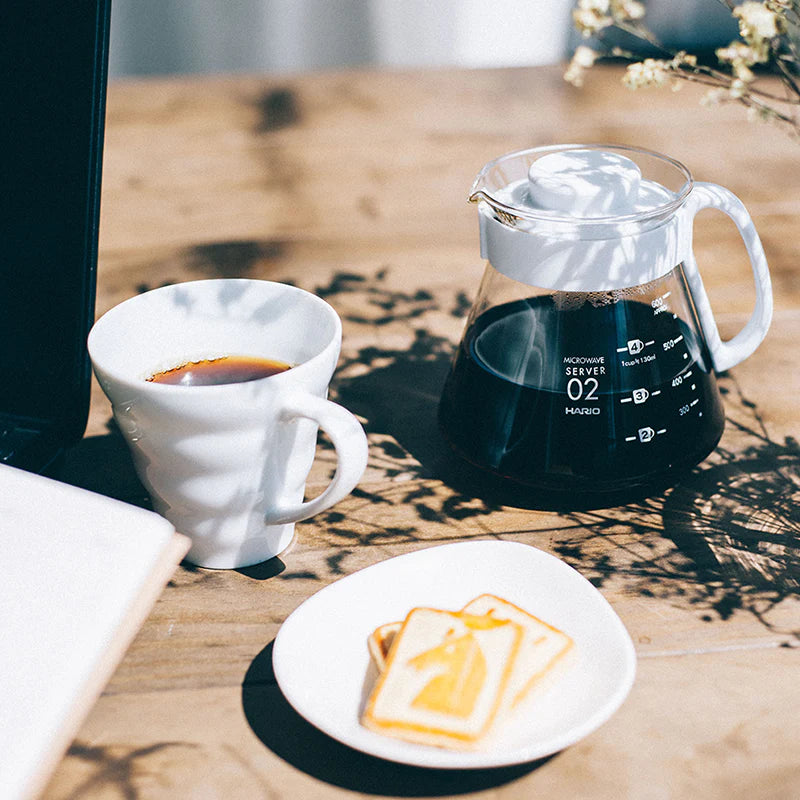 Kit Hario V60 Drip Decanter céramique blanc