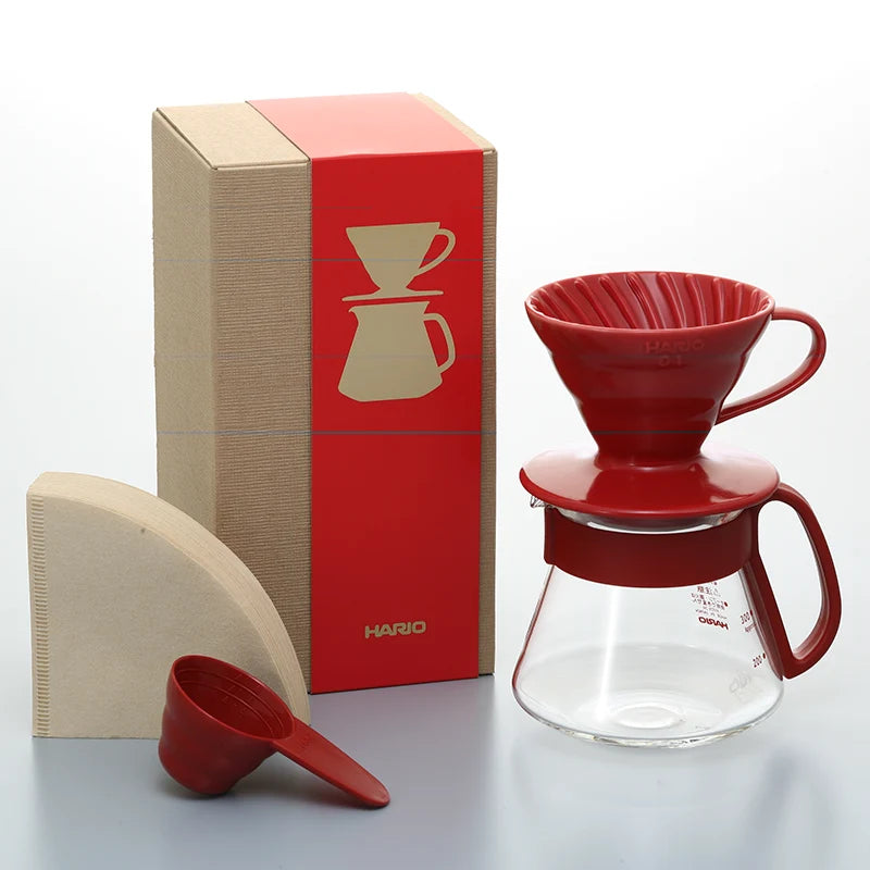 Kit Hario V60 Céramique - Set 01 - Rouge